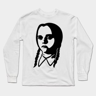 original wednesday addams outline Long Sleeve T-Shirt